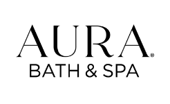 Aura Bath and Spa paint black logo