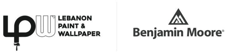 The Lebanon Paint & Wallpaper logo displayed alongside the Benjamin Moore logo